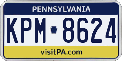 PA license plate KPM8624