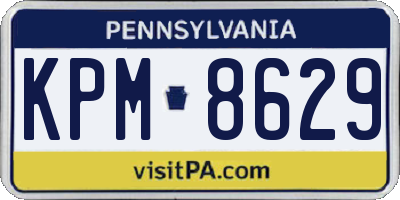PA license plate KPM8629