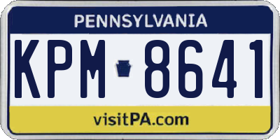 PA license plate KPM8641
