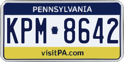PA license plate KPM8642