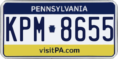 PA license plate KPM8655
