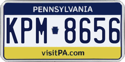 PA license plate KPM8656