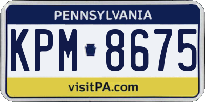 PA license plate KPM8675