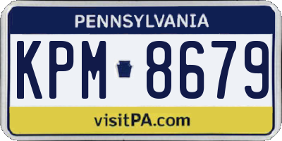 PA license plate KPM8679
