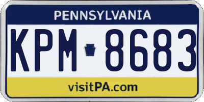 PA license plate KPM8683