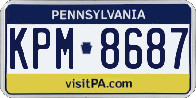 PA license plate KPM8687