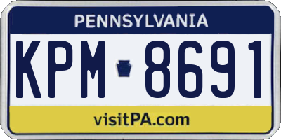 PA license plate KPM8691