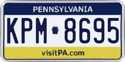 PA license plate KPM8695