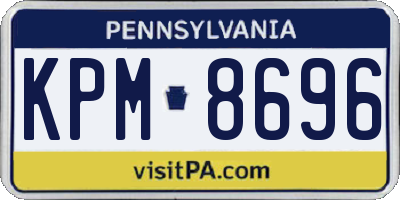 PA license plate KPM8696