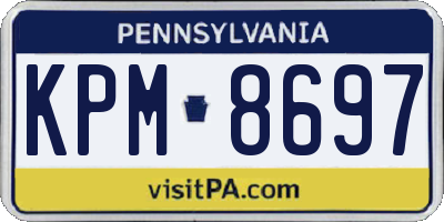 PA license plate KPM8697