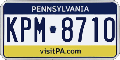 PA license plate KPM8710