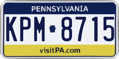 PA license plate KPM8715