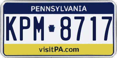 PA license plate KPM8717