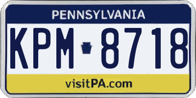 PA license plate KPM8718