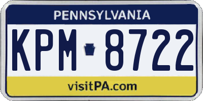 PA license plate KPM8722
