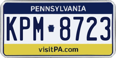 PA license plate KPM8723