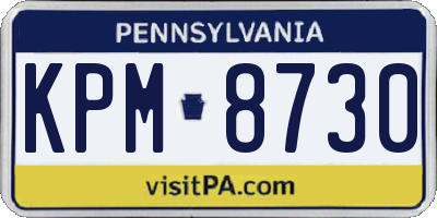 PA license plate KPM8730