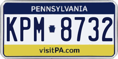 PA license plate KPM8732