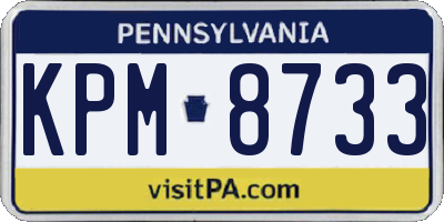 PA license plate KPM8733