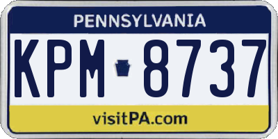 PA license plate KPM8737