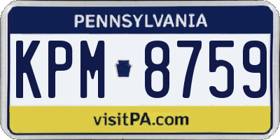 PA license plate KPM8759