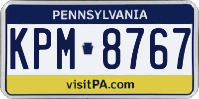 PA license plate KPM8767