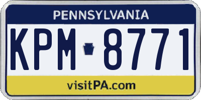PA license plate KPM8771