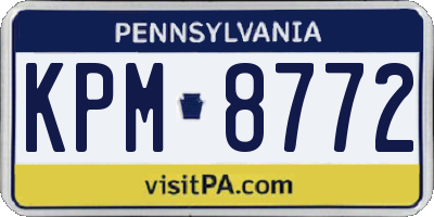 PA license plate KPM8772