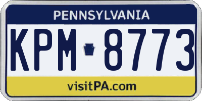 PA license plate KPM8773