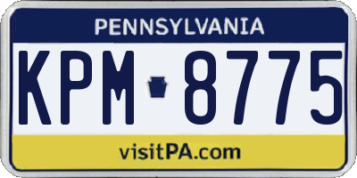 PA license plate KPM8775