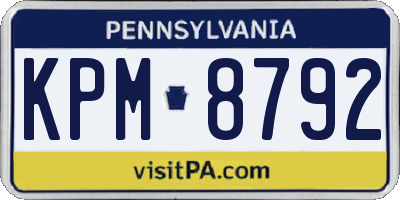 PA license plate KPM8792