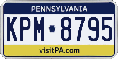 PA license plate KPM8795