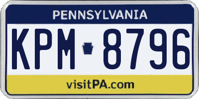 PA license plate KPM8796