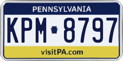 PA license plate KPM8797