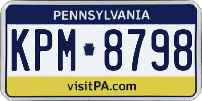 PA license plate KPM8798