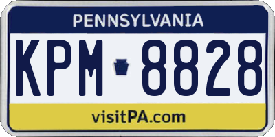 PA license plate KPM8828