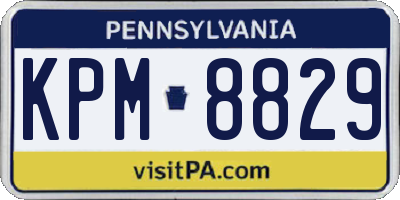 PA license plate KPM8829