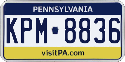 PA license plate KPM8836