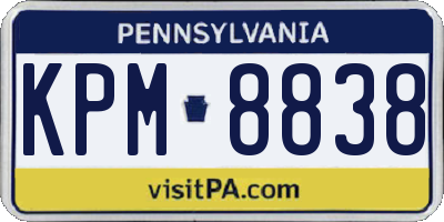 PA license plate KPM8838
