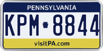 PA license plate KPM8844