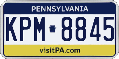 PA license plate KPM8845