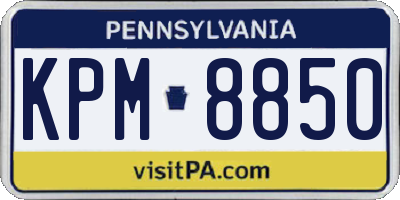 PA license plate KPM8850