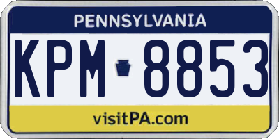 PA license plate KPM8853