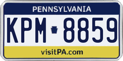 PA license plate KPM8859