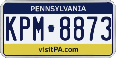 PA license plate KPM8873
