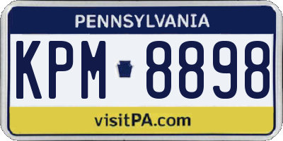 PA license plate KPM8898