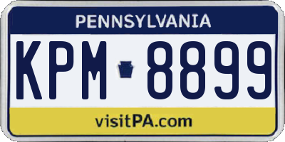 PA license plate KPM8899