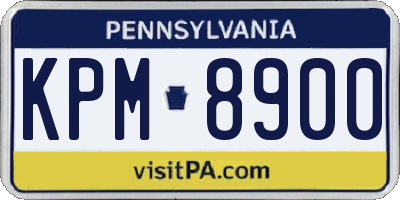 PA license plate KPM8900