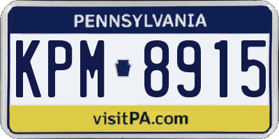 PA license plate KPM8915