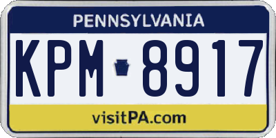 PA license plate KPM8917